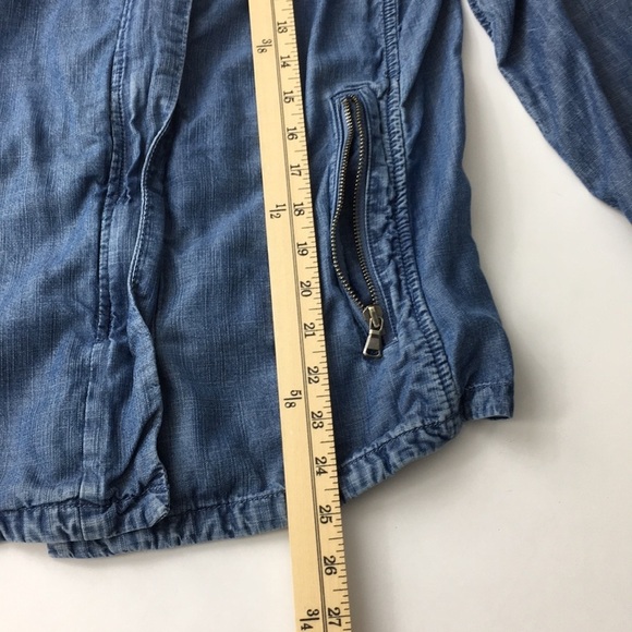 Gap Blue Chambray Zip Lightweight Jacket‎ Top - Picture 6 of 10